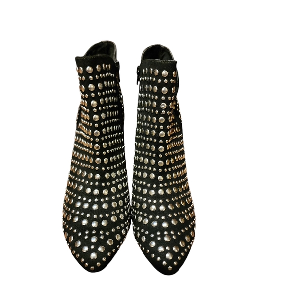 NAUGHTY MONKEY OOH BLACK SUEDE STUDDED ANKLE BOOTS WOMEN'S SZ 9 - Picture 5 of 9